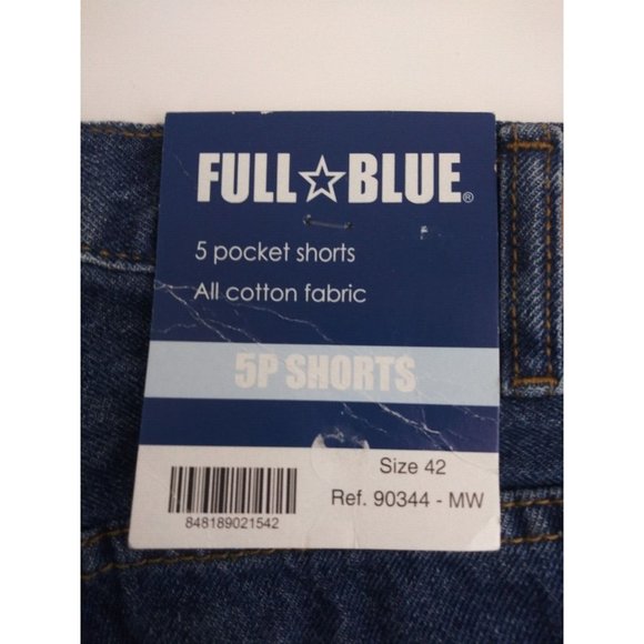 NWT Full Blue Men's 100% Cotton Jean Shorts Size 42 - Picture 6 of 8